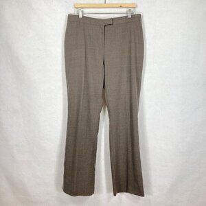 I.E Wool Blend Straight Leg High Waisted Dress Pants Size 14 Brown